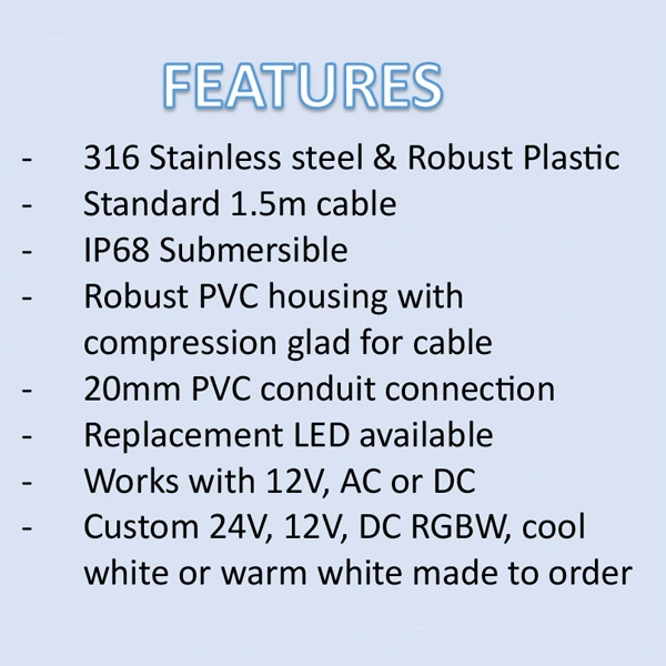 7w Pool Light Feartures